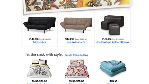 Target 'Back to College' Email