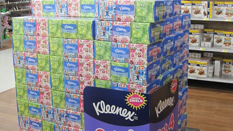 Kleenex Walmart 'Get 4 Box Tops' Pallet