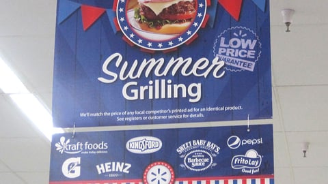Walmart 'Summer Grilling' Ceiling Sign