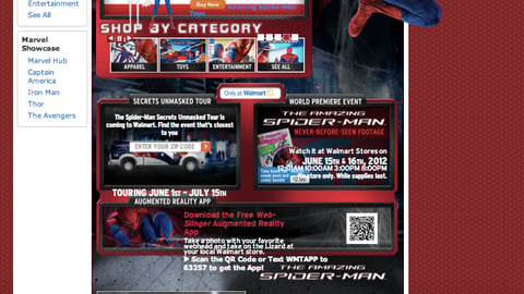 Walmart 'Spider-Man' Microsite
