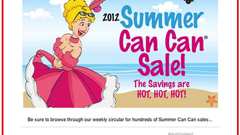 ShopRite 'Summer Can Can' Email Ad
