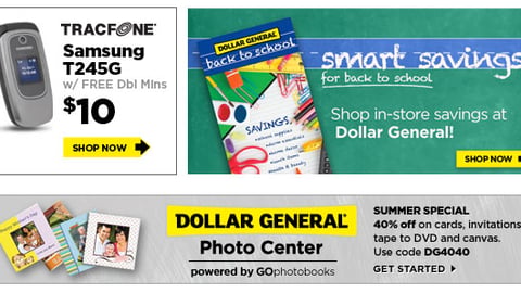 Dollar General Back to School Email Ad