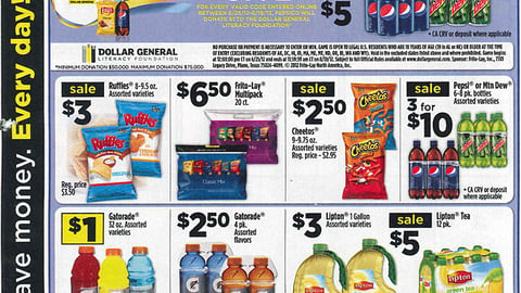 Dollar General PepsiCo 'Tune In to Giving' FSI