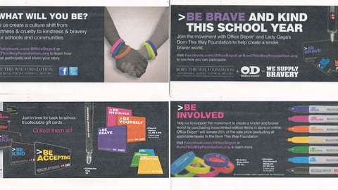 Office Depot Born This Way 'Be Brave' Circular Wrap