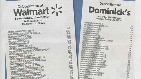 Walmart Dominick's Price Comparison Ad