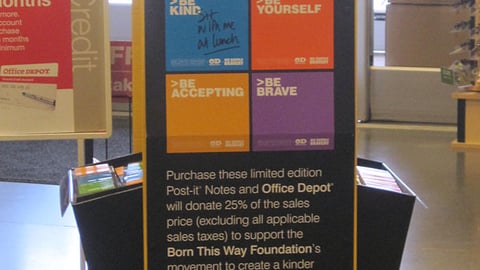 Office Depot Born This Way 'Be Kind' Floorstand