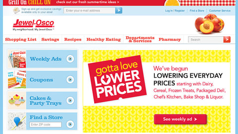 Jewel-Osco 'Lower Prices' Home Page Ad