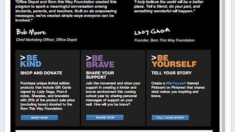 Office Depot Born This Way 'Be Involved' Facebook Tab