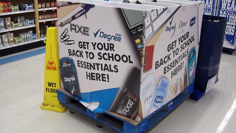 Unilever 'Back to School Essentials' Pallet Display