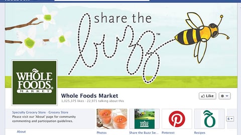 Whole Foods 'Share the Buzz' Facebook Page