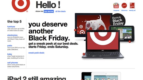 Target 'Bonus Black Friday' Carousel Ad