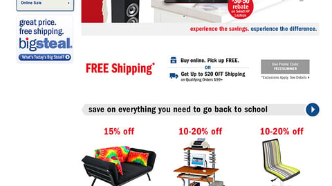 Meijer Back to School Home Page Ad