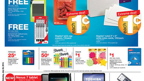 Staples 'Back to School Savings' Circular Cover