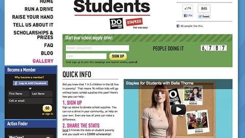 DoSomething.org Staples Microsite