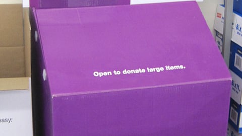 Staples School-Supply Drive Dump Bin