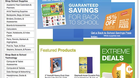Staples 'Guaranteed Savings' Back-to-School Microsite