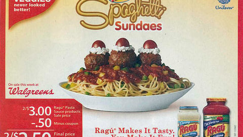 Ragu Walgreens 'Spaghetti Sundaes' FSI