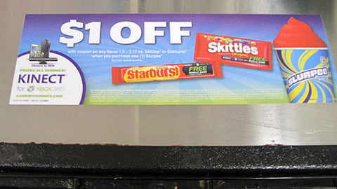 Wrigley 7-Eleven '$1 Off' Counter Cling