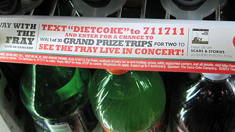 Diet Coke 7-Eleven 'The Fray' Shelf Sign