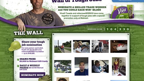 Viva mikeroweWORKS 'Wall of Tough Jobs' Microsite