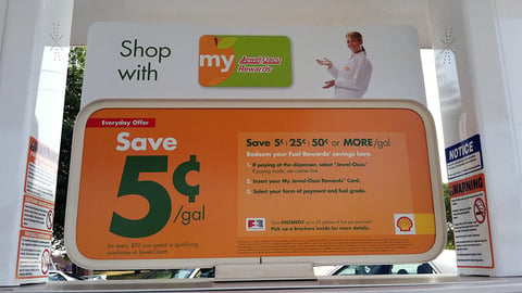 Shell Jewel-Osco 'Fuel Rewards' Pump Topper