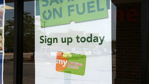 Jewel-Osco 'Fuel Savings' Window Poster