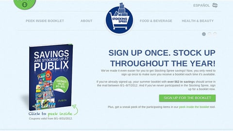 Publix 'Stocking Spree' Home Page