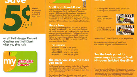 Shell Jewel-Osco 'Fuel Rewards' Brochure