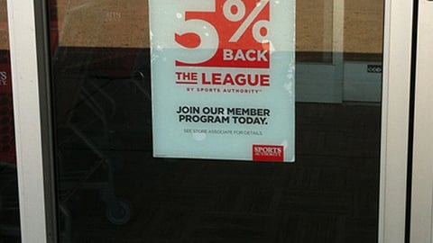 Sports Authority 'The League' Door Cling