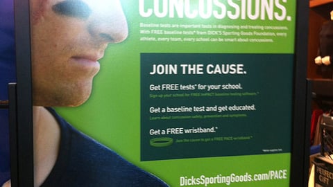 Dick's 'Bench Concussions' Stanchion Sign