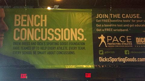 Dick's 'Bench Concussions' Ceiling Banner