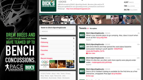 Dick's 'Bench Concussions' Twitter Skin