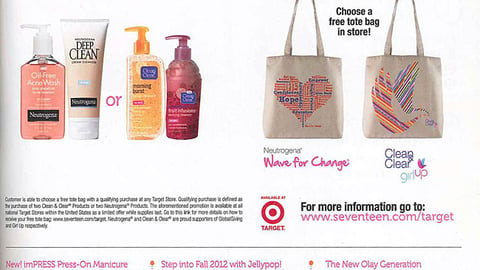 J&J Target 'Seventeen' Promotional Ad
