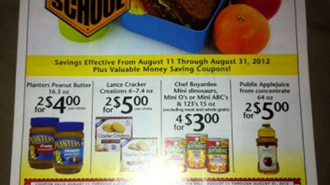 Publix 'Back to School' Yellow Advantage Flyer