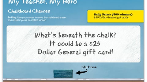 Dollar General 'My Teacher, My Hero' Game Page
