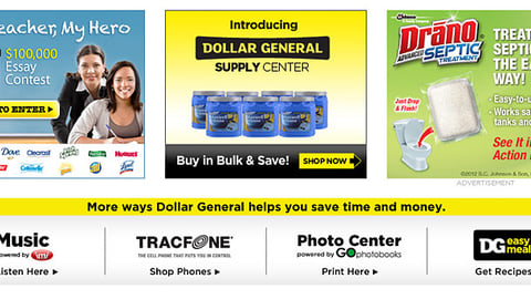 Dollar General 'My Teacher, My Hero' Home Page Ad