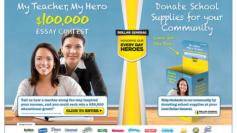 Dollar General 'My Teacher, My Hero' Page