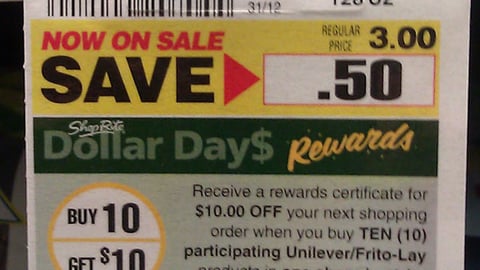 ShopRite 'Dollar Days' Price Label