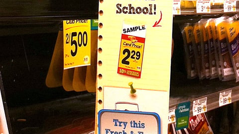 Vons '10% Goes Back' Aisle Violator