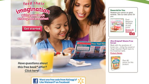 'Kellogg's Family Rewards' Walmart Page