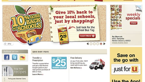 Safeway '10% Goes Back' Carousel Ad