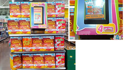 Mills Walmart '4 Box Tops' Smart Network Endcap