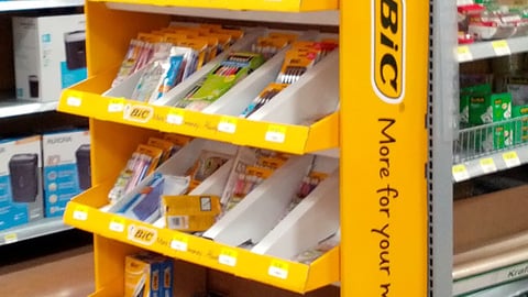 Bic Walmart 'More School for Your Money' Endcap