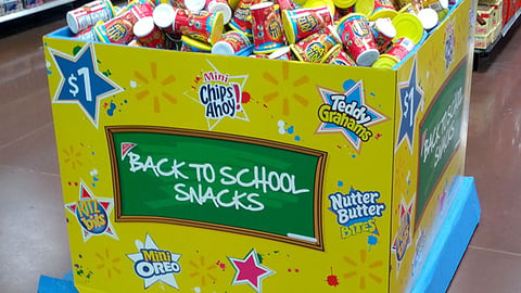 Nabisco Walmart 'Back to School Snacks' Dump Bin