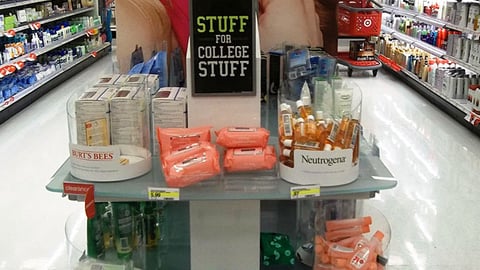 Target 'College Stuff' Personal Care Endcap