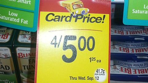 Dominick's '10% Goes Back' Price Label
