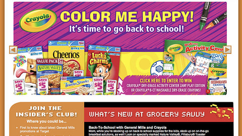 GrocerySavvy.com 'Color Me Happy' Carousel Ad
