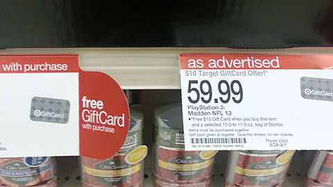 Target 'Madden NFL 13' Price Labels