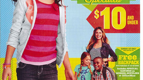 Old Navy OfficeMax 'Free Backpack' Circular Cover