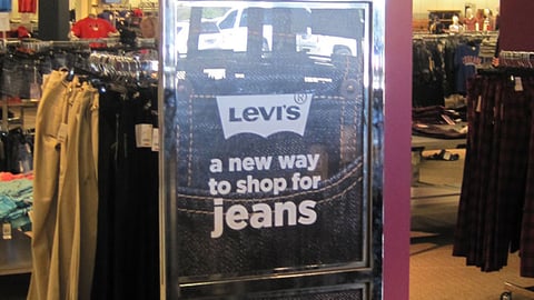JCPenney 'Shop for Jeans' Stanchion Sign